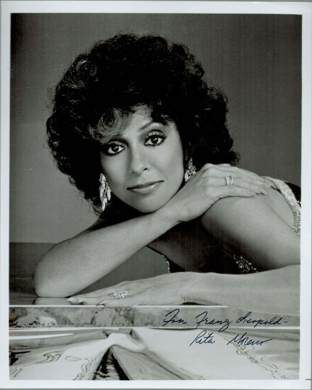 Lot 467: Rita Moreno Signed Black and White Photo Puerto...