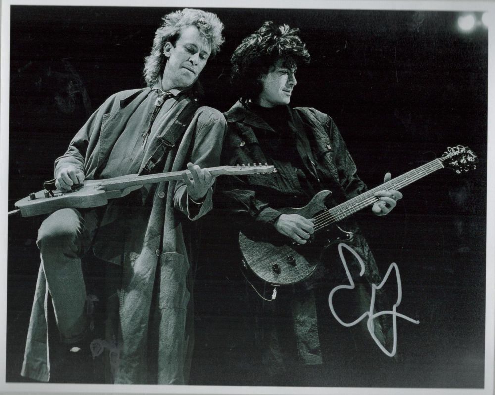 Lot 512: Eric Bazilian Signed Black and White Photo American...
