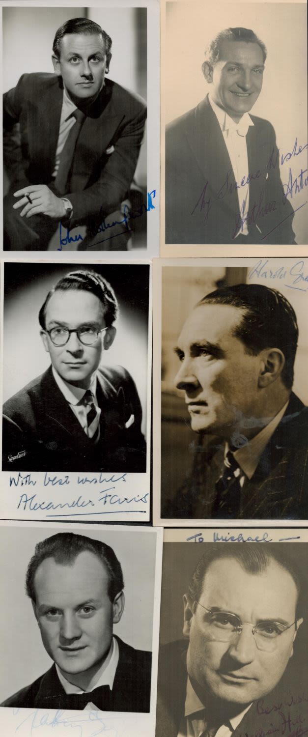 Lot 534: Music, a collection of 9 signed vintage photos...