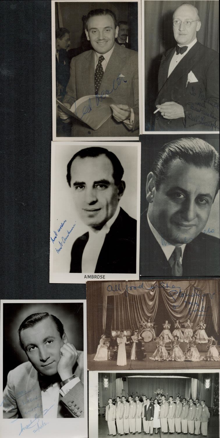 Lot 536: Music, a collection of 8 signed vintage photos...