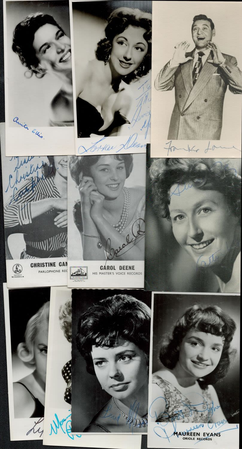 Lot 538: Music, a collection of 10 signed vintage photos...