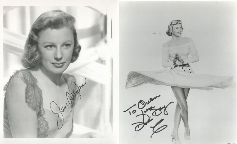 Lot 544: Doris Day and June Allyson, two signed (one...