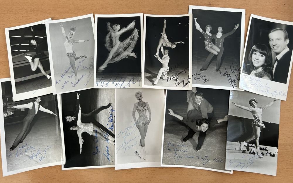 Lot 546: Ice Skaters, a collection of 19 signed (some...
