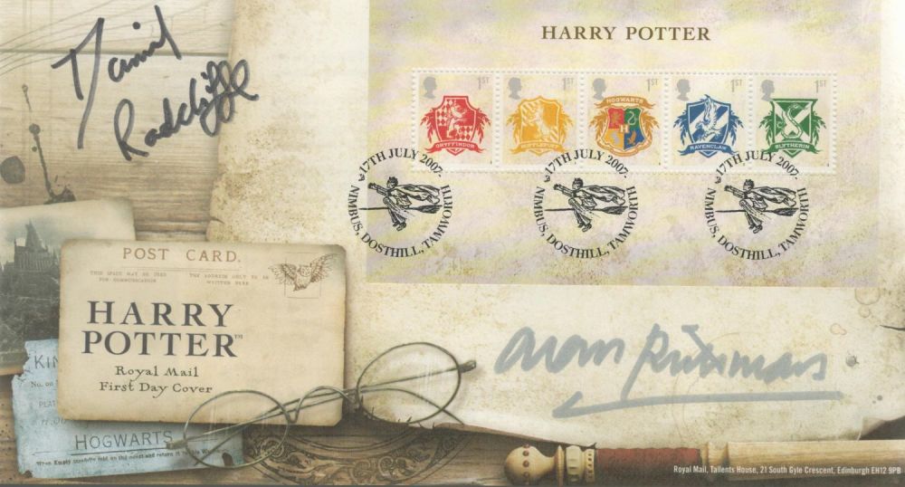 Lot 547: Harry Potter Royal Mail FDC signed by Daniel...