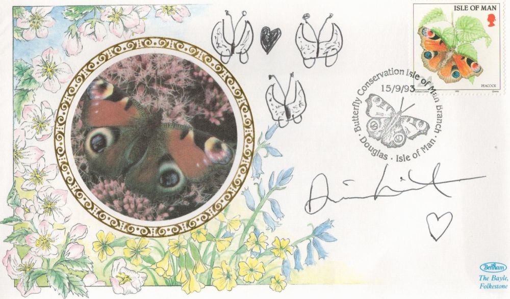 Lot 550: Damien Hirst, a signed Benham silk Butterflies FDC...
