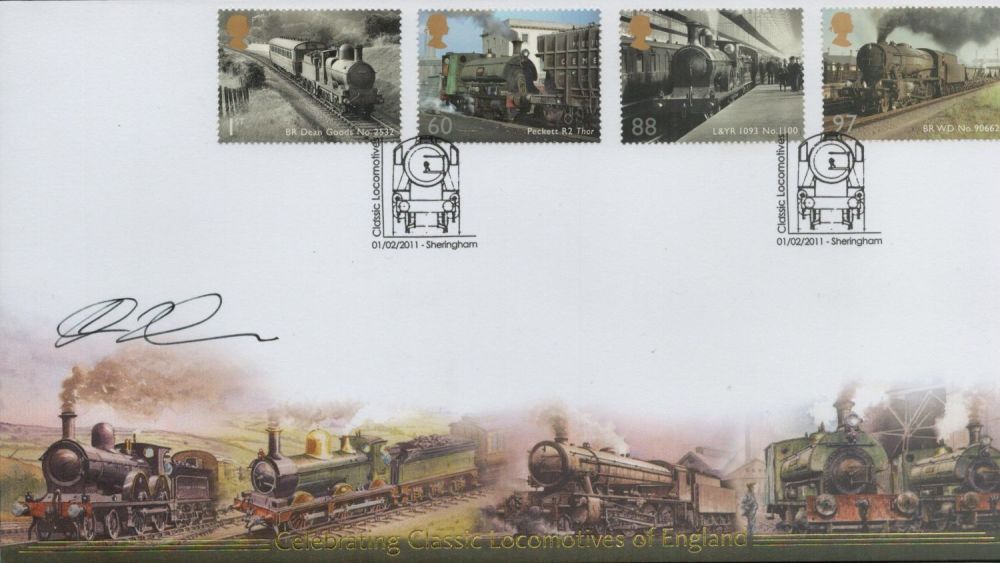 Lot 575: Colin Divall signed FDC. Celebrating Classic Locomotives of...