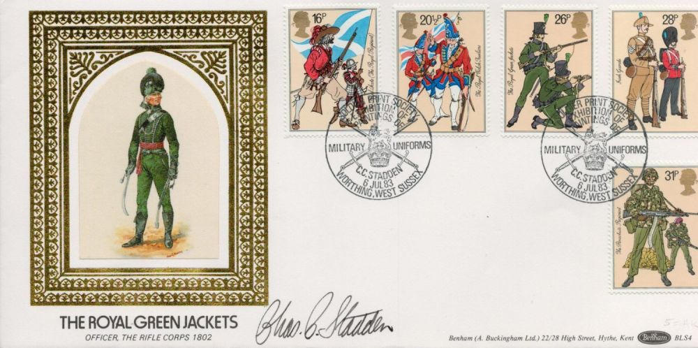 Lot 581: Charles Stadden signed FDC. The Royal Green Jackets....