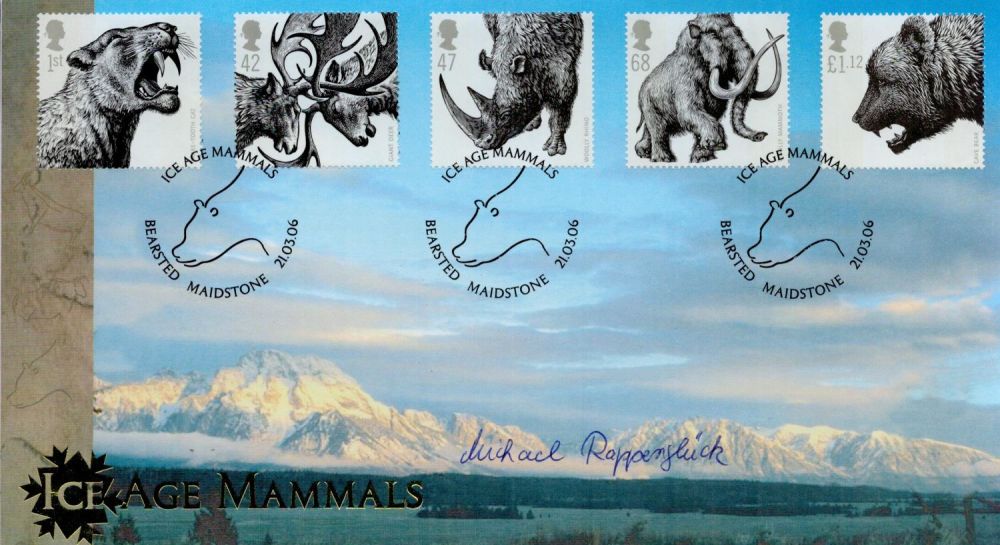 Lot 588: Dr Michael Rappengluck signed FDC. Ice Age Mammals....