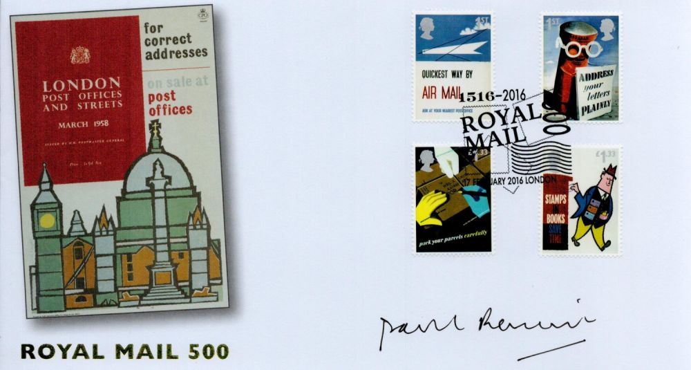 Lot 592: Dr. Paul Rennie signed FDC. Royal Mail 500....