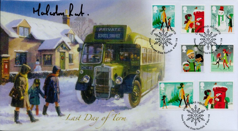 Lot 595: Malcolm Root signed FDC. Last Day of Term....
