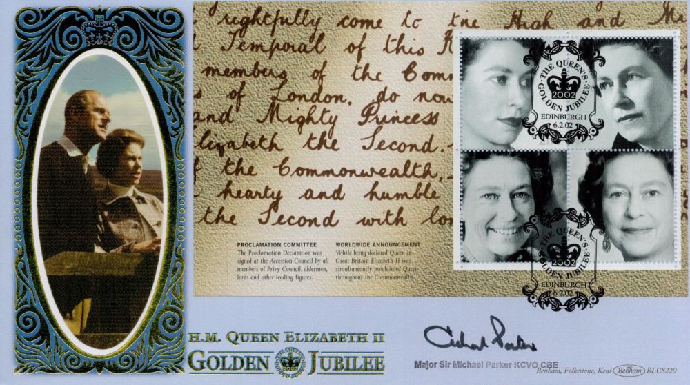 Lot 608: Sir Michael Parker signed FDC. H. M. Queen...