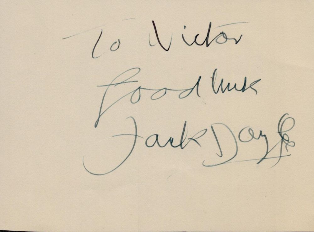 Lot 624: Jack Doyle (Boxer/Actor) signed album page. Dedicated. Good...