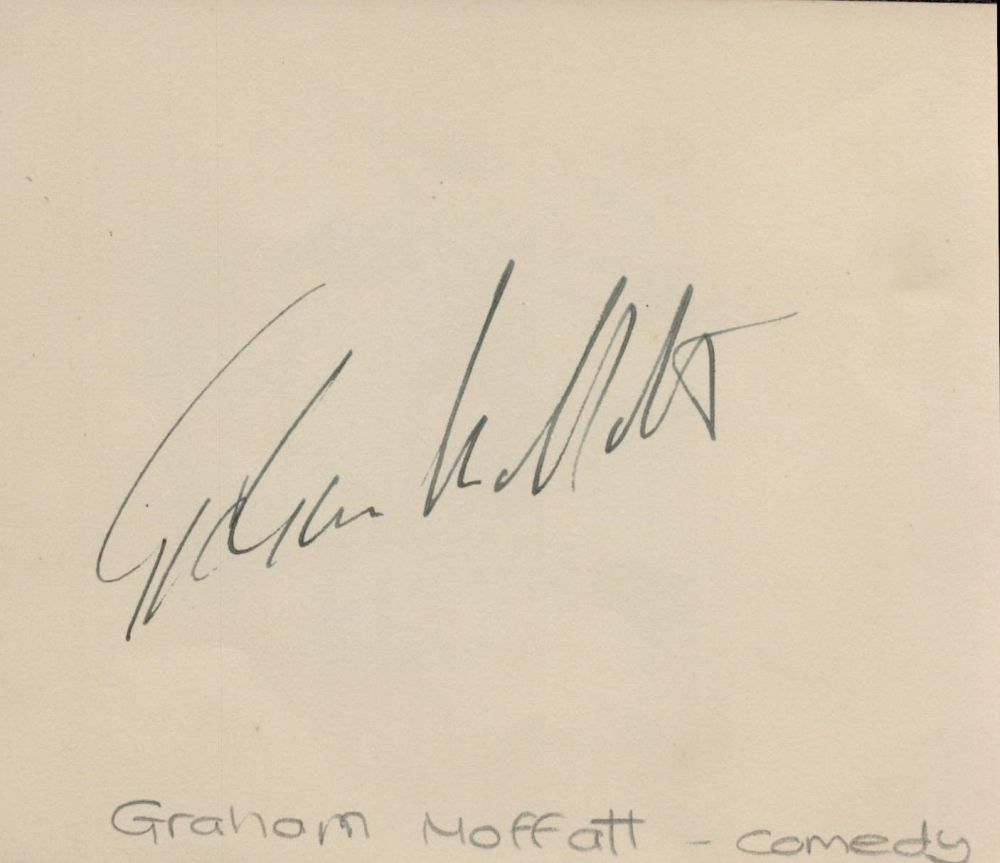 Lot 632: Graham Moffatt - Comedy Actor signed album page....