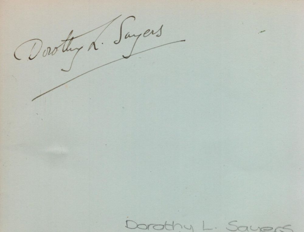 Lot 633: Dorothy L Sayers (Crime writer) signed album page...