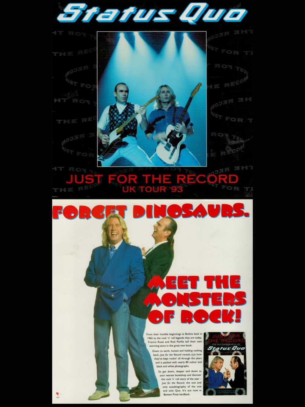Lot 643: Just for the Record UK Tour 93 -...