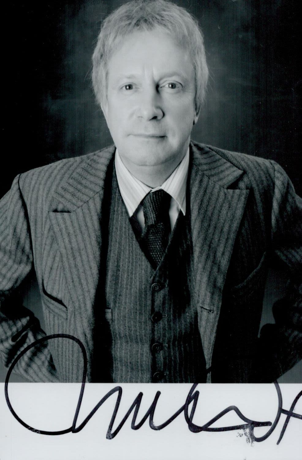 Lot 649: Mark Williams signed 6x4inch black and white photo....