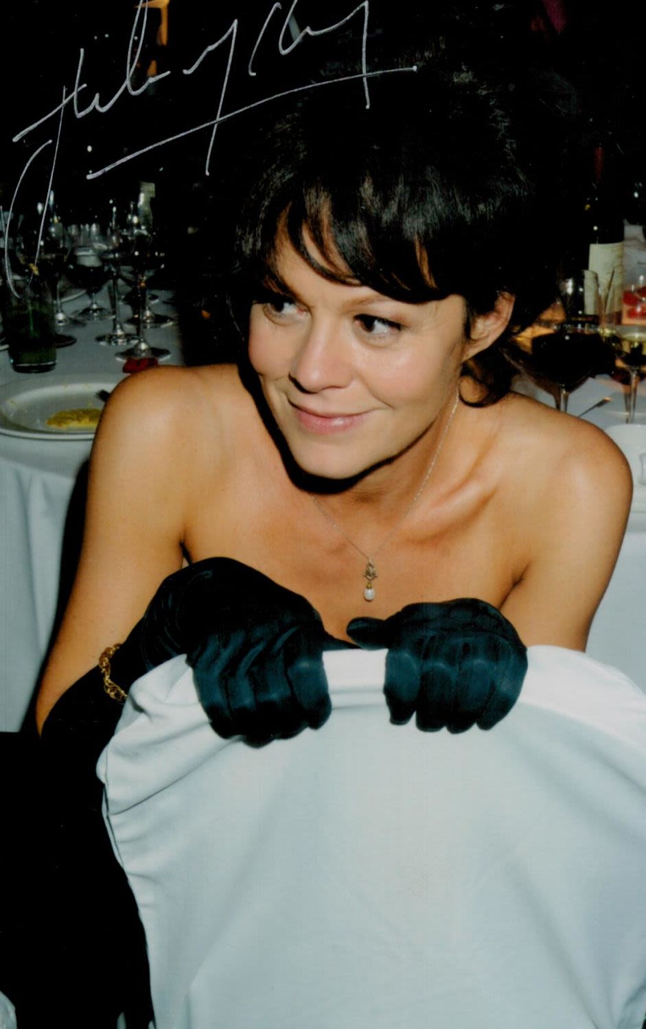 Lot 650: Helen McCrory signed 6x4inch colour photo. Good condition....