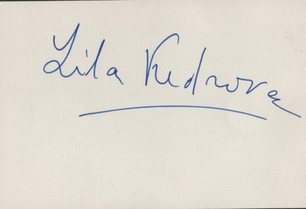 Lot 675: Lila Kedrova signed album page. Good condition. All...