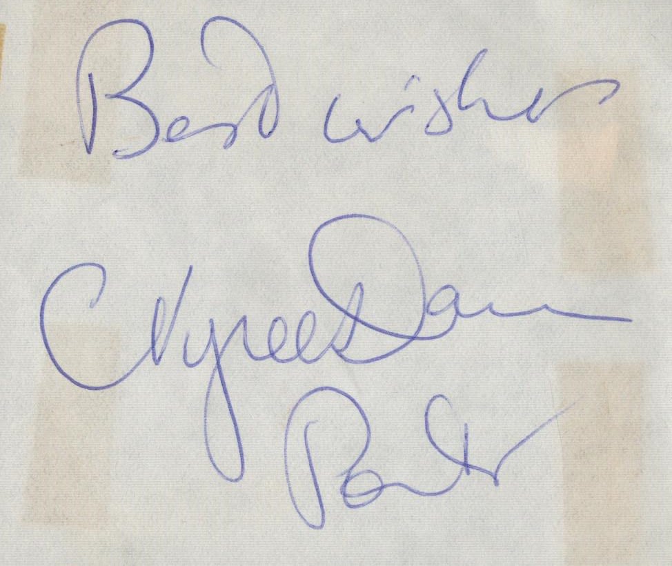 Lot 676: Nyree Dawn Porter signed album page. Good condition....