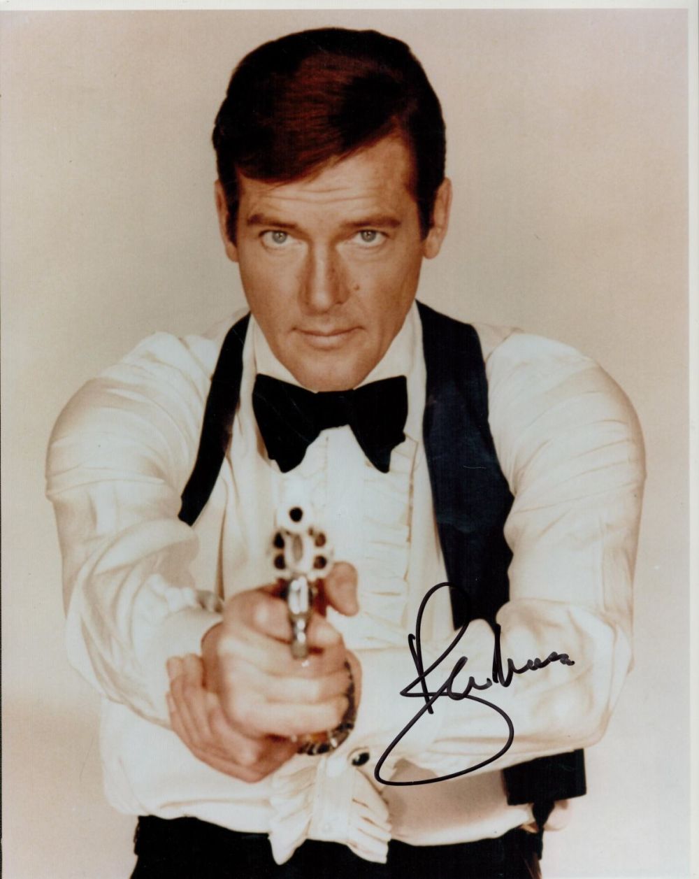 Lot 111: Roger Moore signed James Bond 10x8 colour photo....