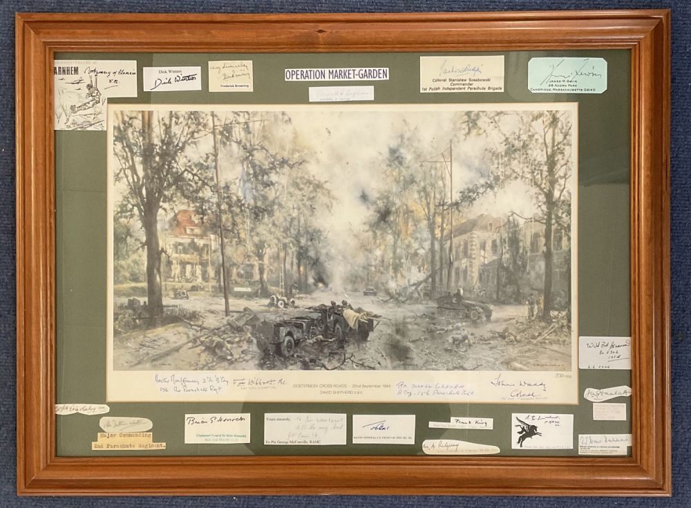 Lot 134: Operation Market Garden Framed and Mounted Limited Edition...