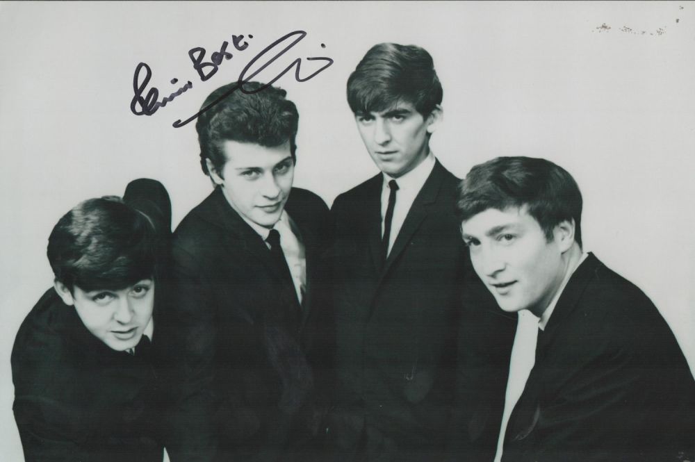 Lot 143: Pete Best signed Beatles 10x8 black and white...