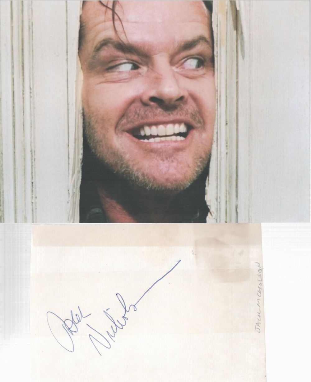 Lot 156: Jack Nicholson Actor Signed Album Page With Shining...