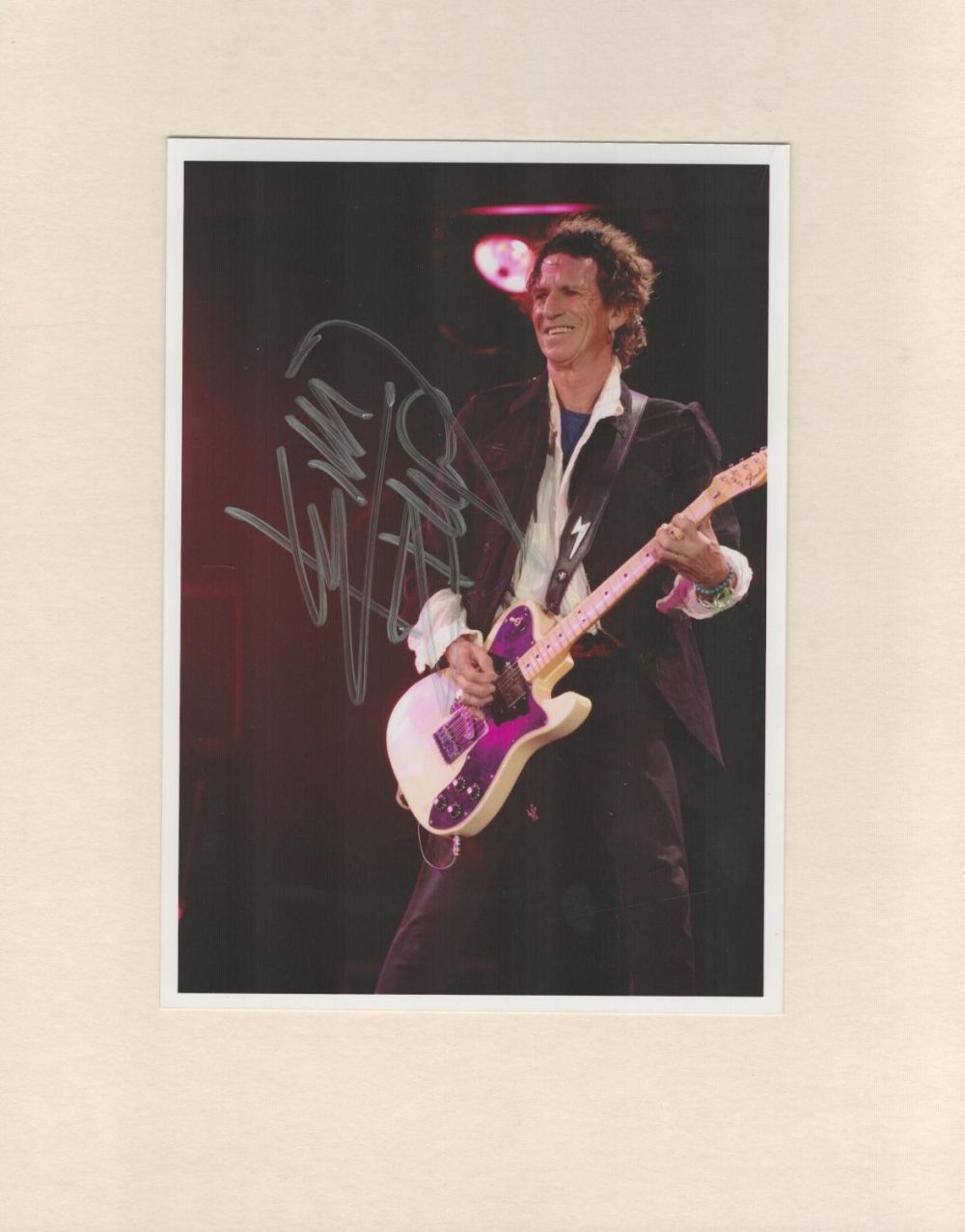 Lot 165: Keith Richards Rolling Stones Guitarists Signed 8x10 Mounted...