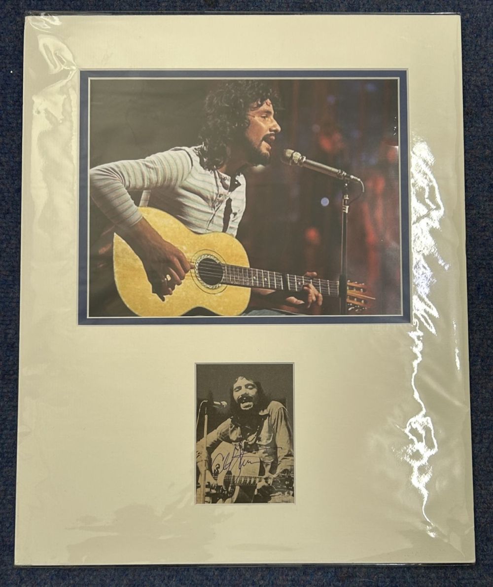 Lot 166: Cat Stevens Singer Signed Vintage Picture With 14x17...