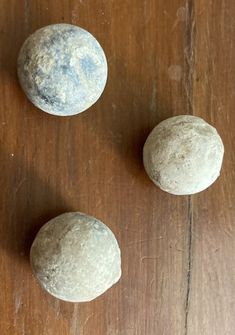 Lot 63: Three Battle of Waterloo Musket Balls found on the Sunken Road. All autographed items come with a