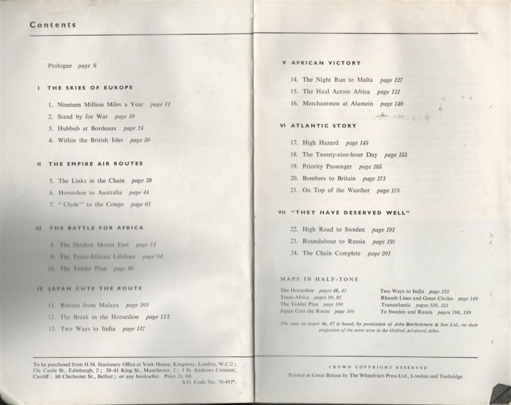Lot 210: Merchant Airmen The Air Ministry Account of British Civil Aviation, 1939 to 1944. Published in