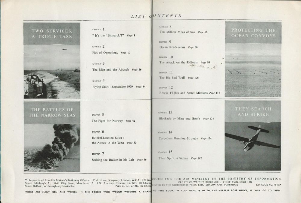 Lot 213: Coastal Command Air Ministry Account of the Part Played by Coastal Command in the Battle of The Seas