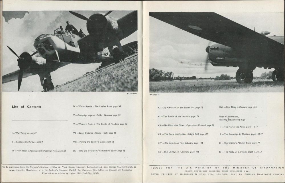 Lot 214: Bomber Command Paperback Book Published by HM Stationary Office. Showing Signs of Age. All