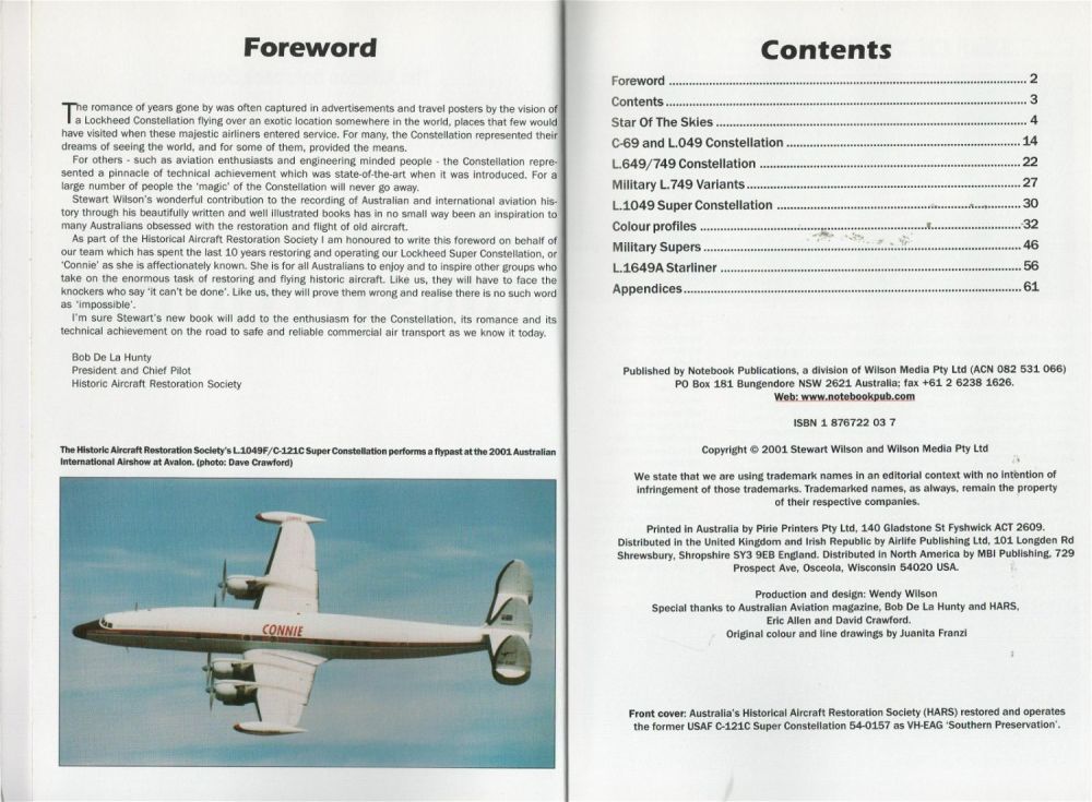 Lot 229: Lockheed Constellation Paperback Book by Stewart Wilson. Good Overall Condition. All autographed