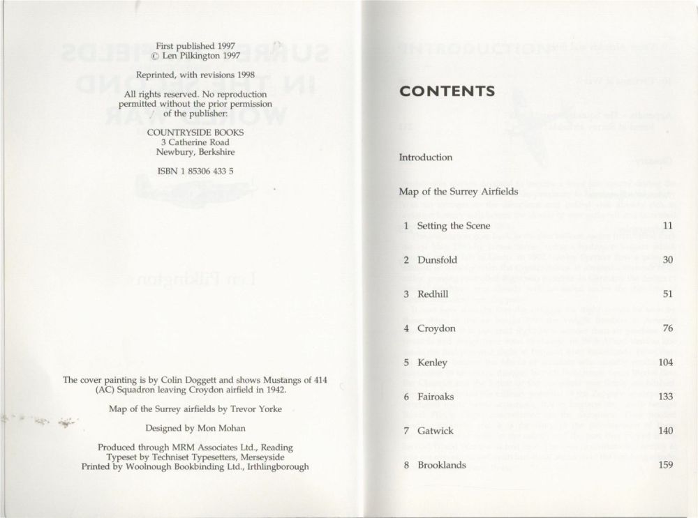 Lot 238: Surrey Airfields In The Second World War Paperback Book By Len Pilkington. Published in 1998. Fair