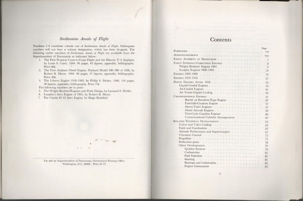 Lot 250: Smithsonian Annals Of Flight Aircraft Propulsion by C Fayette Taylor Volume 1 No 4 Paperback Book.