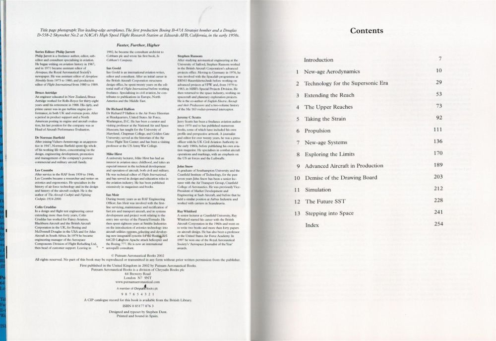 Lot 265: Faster, Further, Higher Leading Edge Aviation Technology Since 1945 1st Edition Hardback Book.