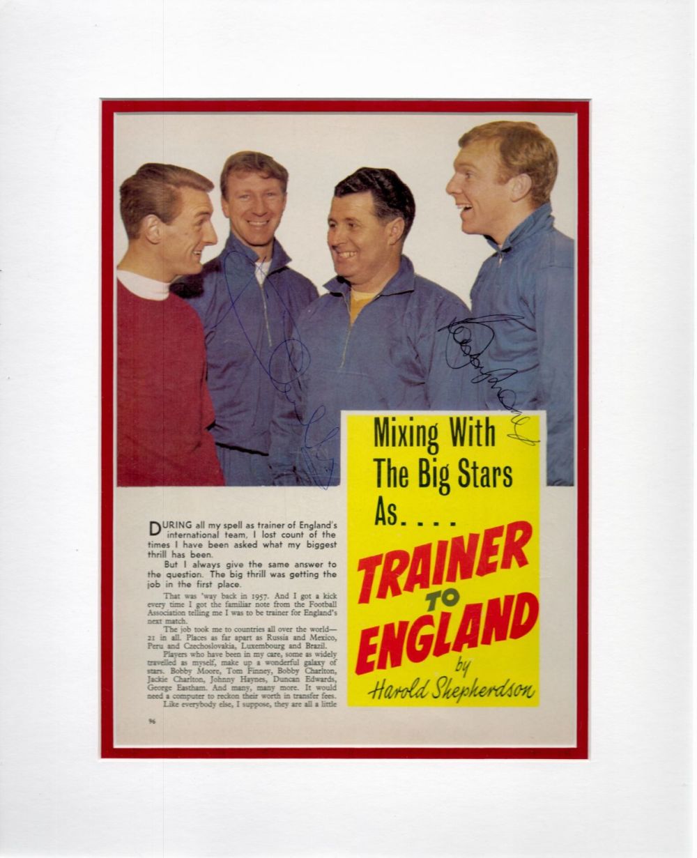 Lot 539: Football. Bobby Moore and Jack Charlton Signed Colour...