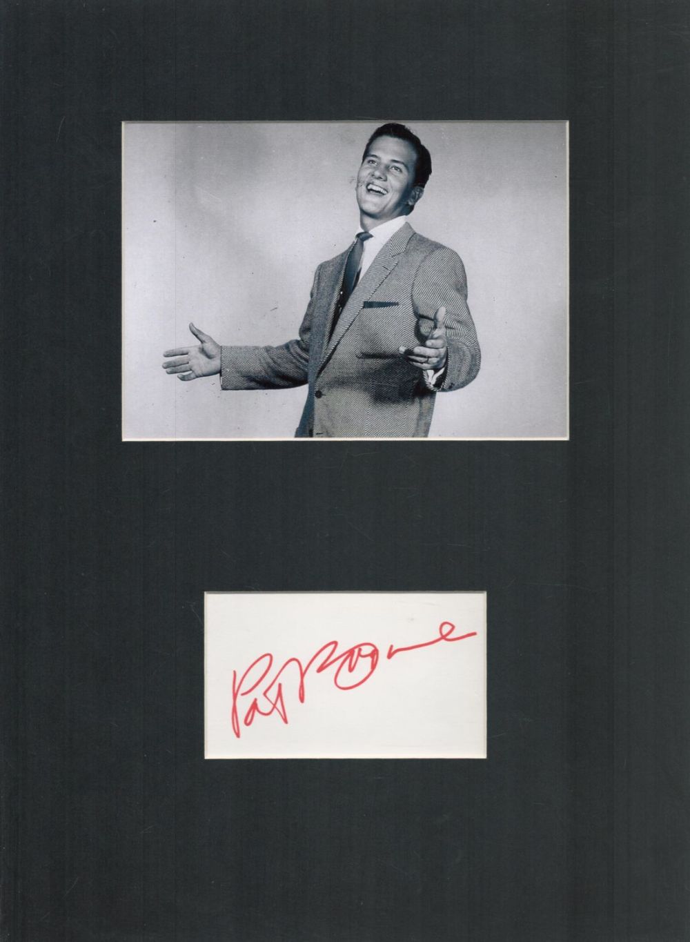 Lot 591: Pat Boone Singer And Actor Signed Card With...