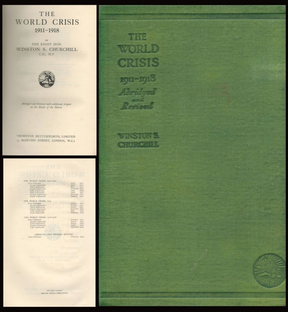 Lot 620: The World Crisis 1911-1918 Abridged and Revised Edition...