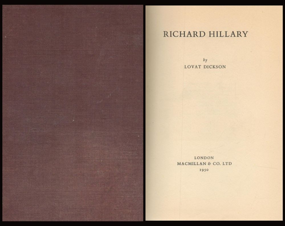 Lot 634: Richard Hillary 1st Edition Hardback Book by Lovat...