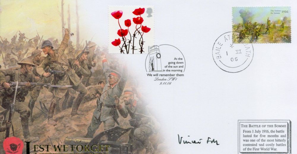 Lot 666: Vincent Field Marshal signed FDC. Lest We Forget....