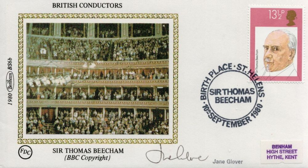 Lot 675: Jane Glover signed FDC. British Conductors Sir Thomas...
