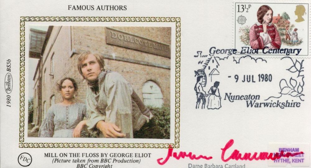 Lot 677: Dame Barbara Cartland signed FDC. Famous Authors Mill...