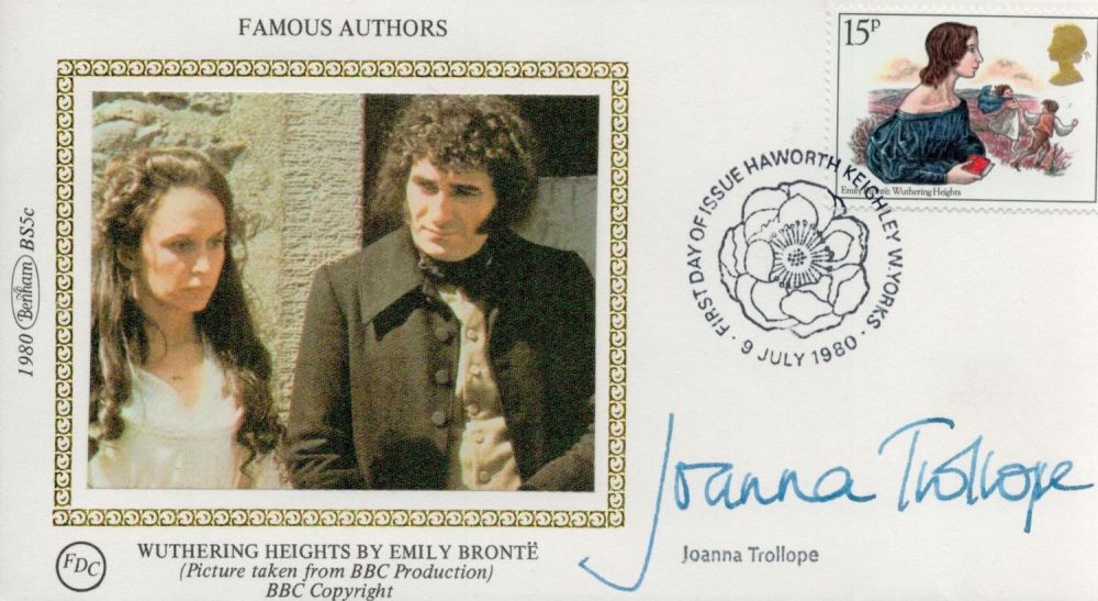 Lot 680: Joanna Trollope signed FDC. Famous Authors Wuthering Heights...