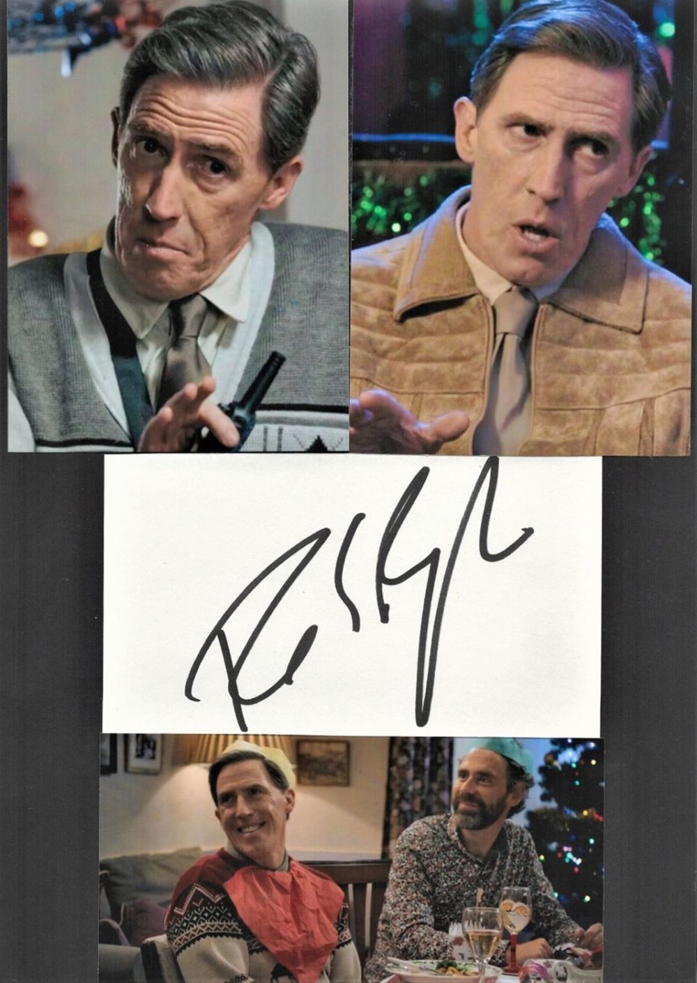 Lot 104: Actor, Rob Brydon, Gavin and Stacey signature piece featuring a signed card in black marker pen plus