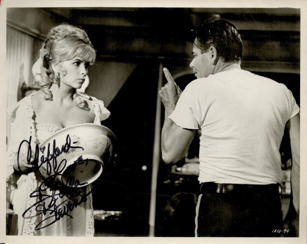 Lot 150: Stella Stevens signed 10x8 vintage black and white photo. Est. Good Condition. All autographs are