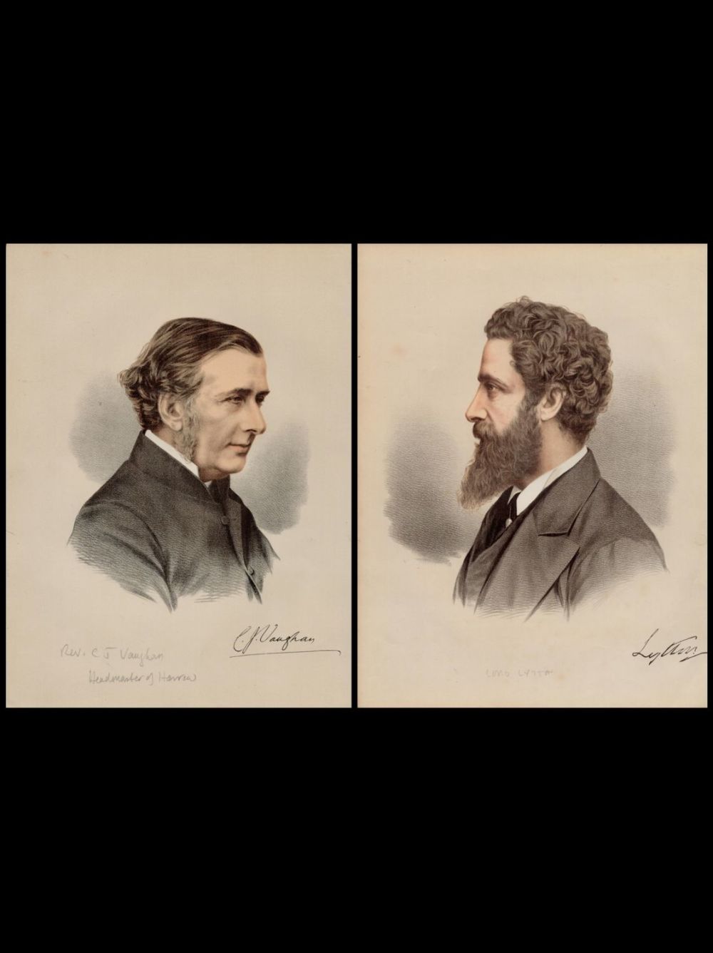 Lot 247: Lord Lyttan and Headmaster C J Vaughan 11x8 printed signatures. Good Condition. All autographs are