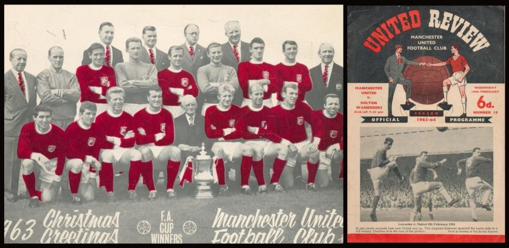 Lot 273: Vintage Wed 19th Feb Man Utd Review Matchday Programme Vs Bolton Wanderers. Included is a Xmas