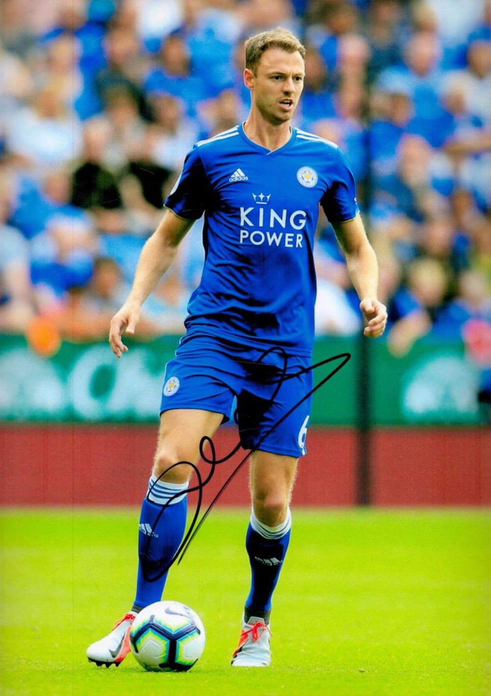 Lot 325: Football Jonny Evans signed Leicester City 12x8 colour photo. Good Condition. All autographs are